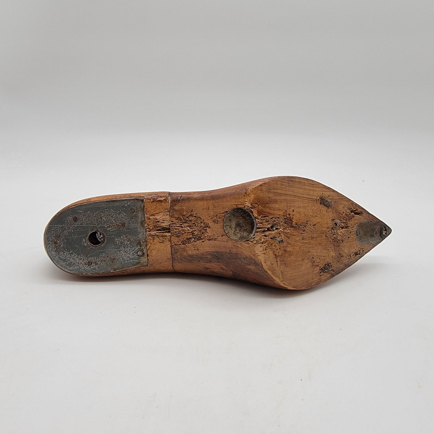 Vintage Wood Cobbler's Shoe Form Hand-Painted Folk Art