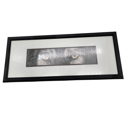 "Predators" Grey Wolf Eyes Framed Print By D.K. Dennis