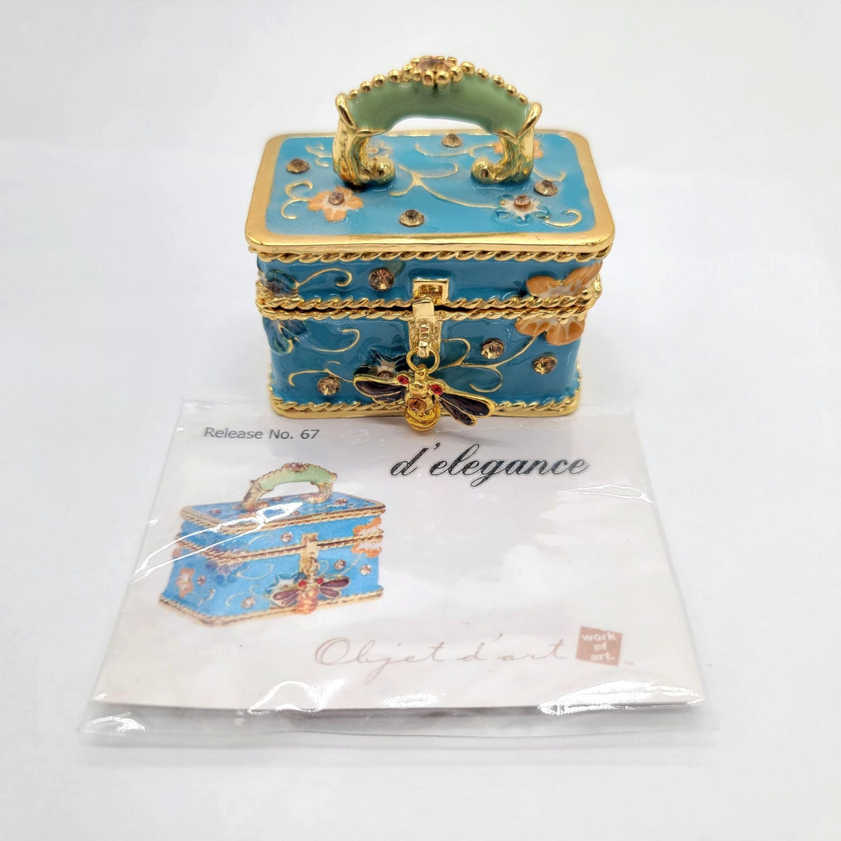 Objet D' Art D'Elegance Travel Case with Bee Lock Trinket Box No. 67