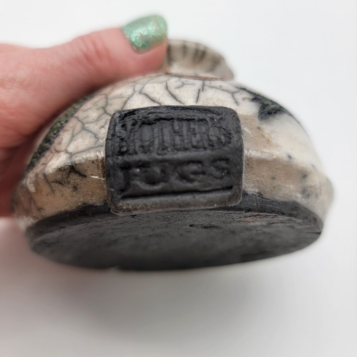 Vintage Mother's Jugs Raku Pottery Vase With Lizard