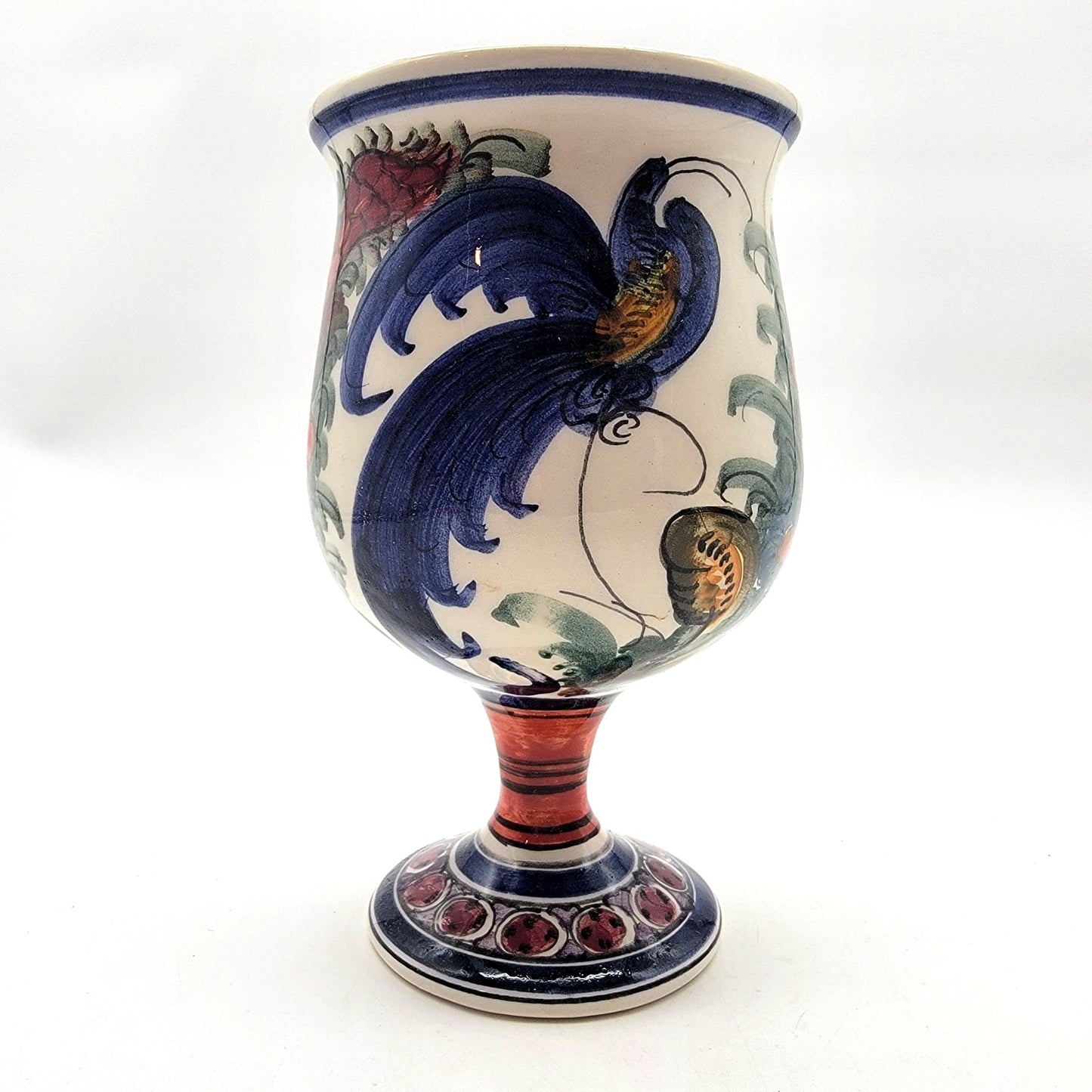 Kalliopi Nikolaou Hand Made Skyros Folk Art Faience Goblet