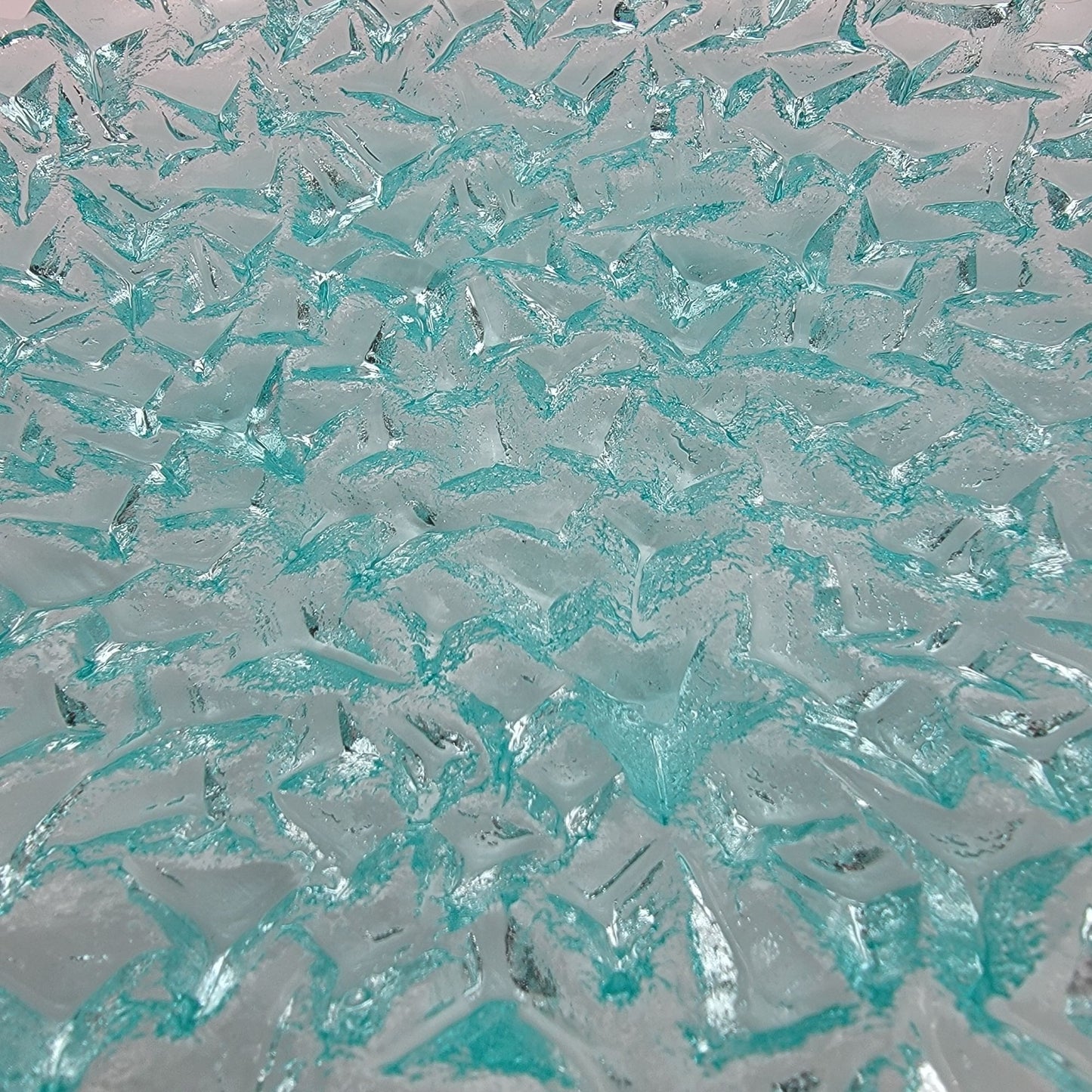 Kiln Formed Glass Textured Ice Art Glass Bowl
