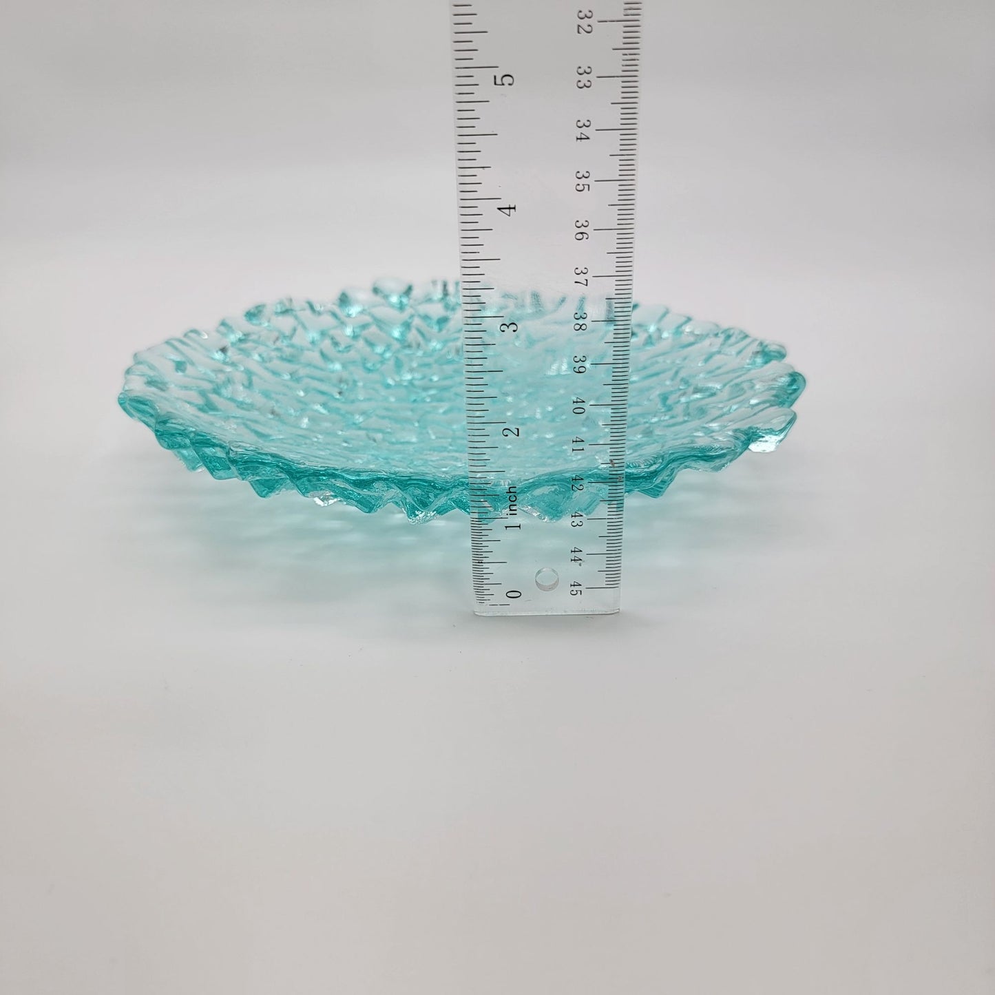 Kiln Formed Glass Textured Ice Art Glass Bowl