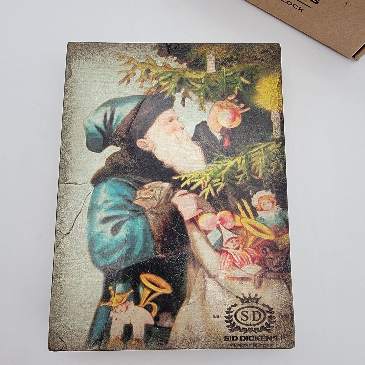 Retired Sid Dickens Memory Block T575 Kris Kringle Holiday Wall Tile