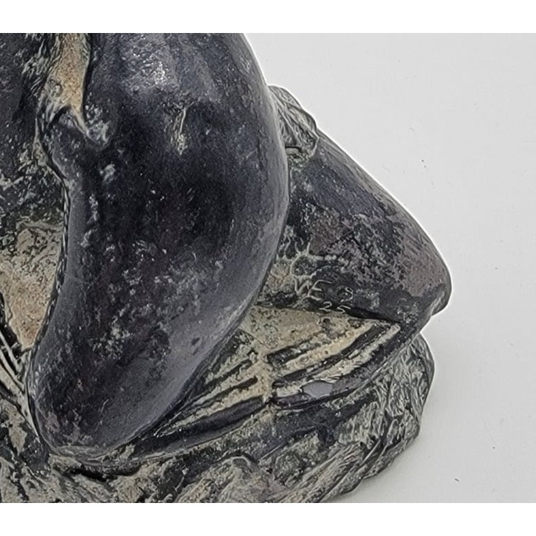 Wolfe Inuit Soapstone Sculpture Seals On Iceberg