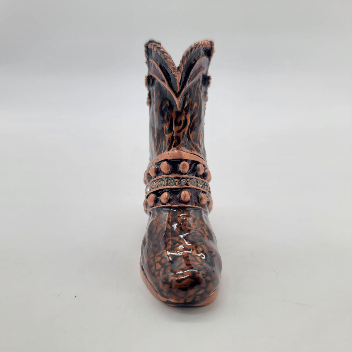Objet D' Art Spurs Cowboy Boot Trinket Box Artform No.164
