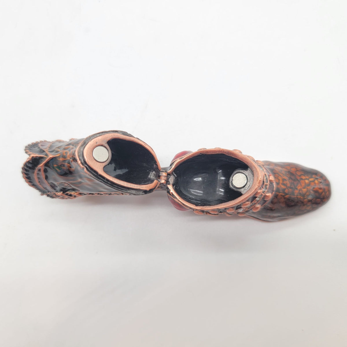 Objet D' Art Spurs Cowboy Boot Trinket Box Artform No.164