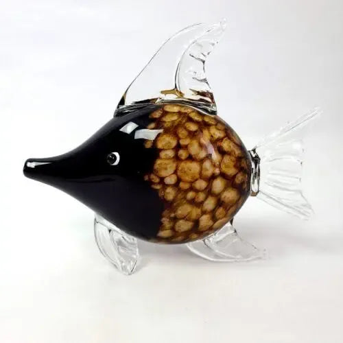 Early 21st Century Tortoiseshell Art Glass Fish Sculpture