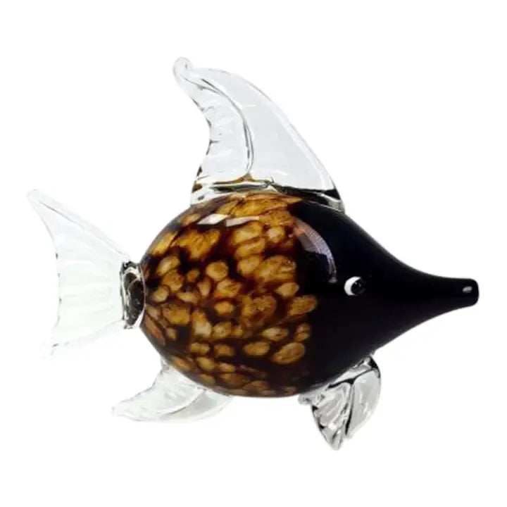 Early 21st Century Tortoiseshell Art Glass Fish Sculpture