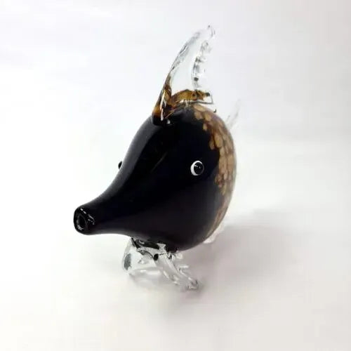 Early 21st Century Tortoiseshell Art Glass Fish Sculpture
