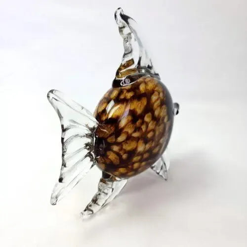 Early 21st Century Tortoiseshell Art Glass Fish Sculpture