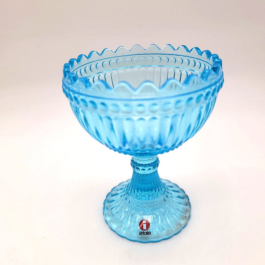 Vintage Iittala Marimekko Ice Blue Glass Mariskooli Bowl