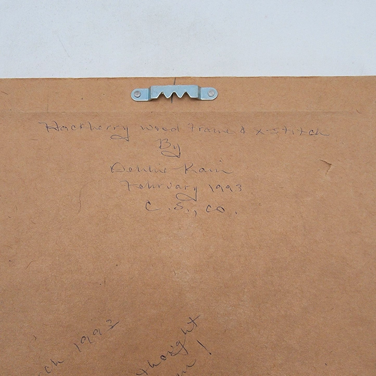 Vintage 1992 Signed Cross-Stitch Embroidered City Cousins Bunny Rabbits