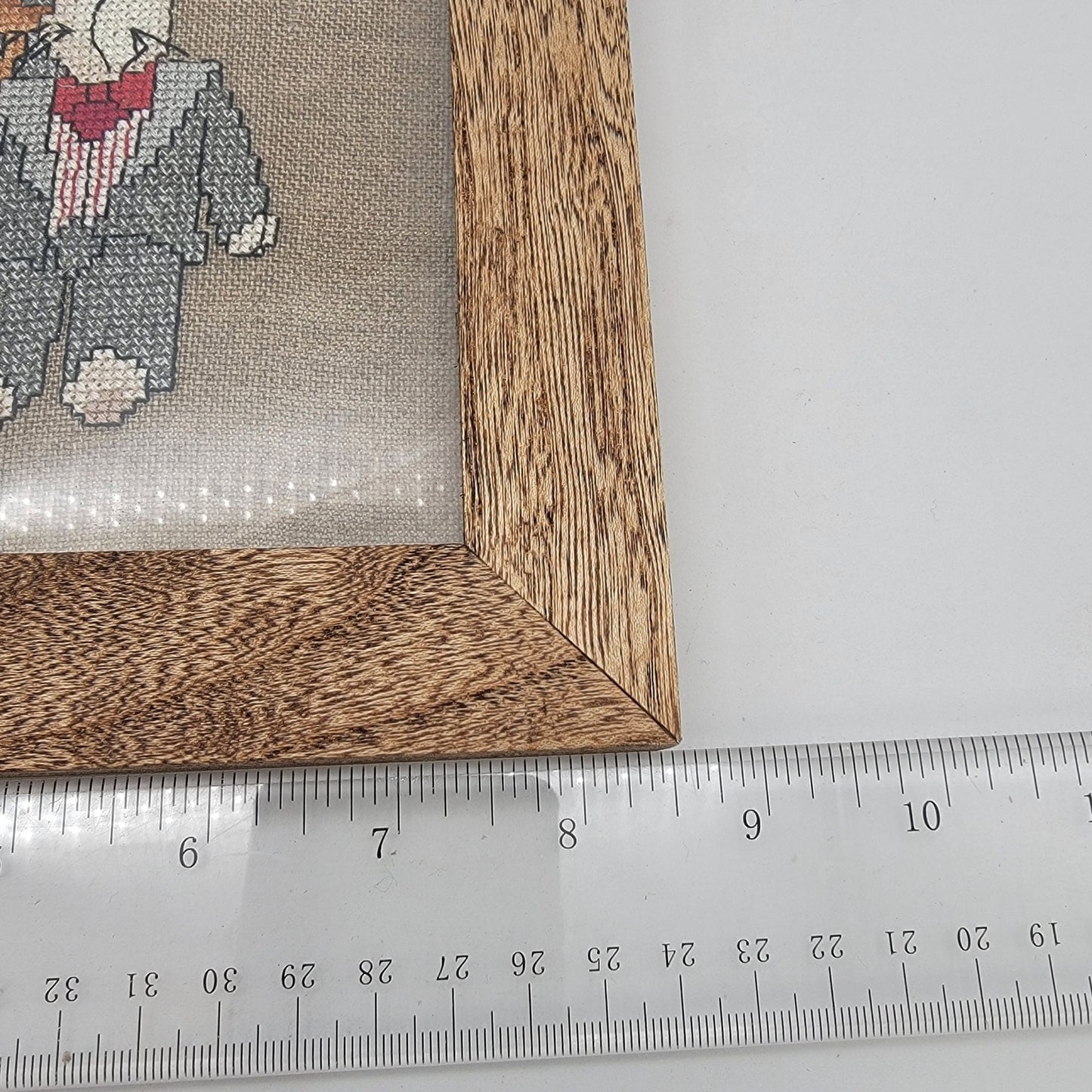 Vintage 1992 Signed Cross-Stitch Embroidered City Cousins Bunny Rabbits