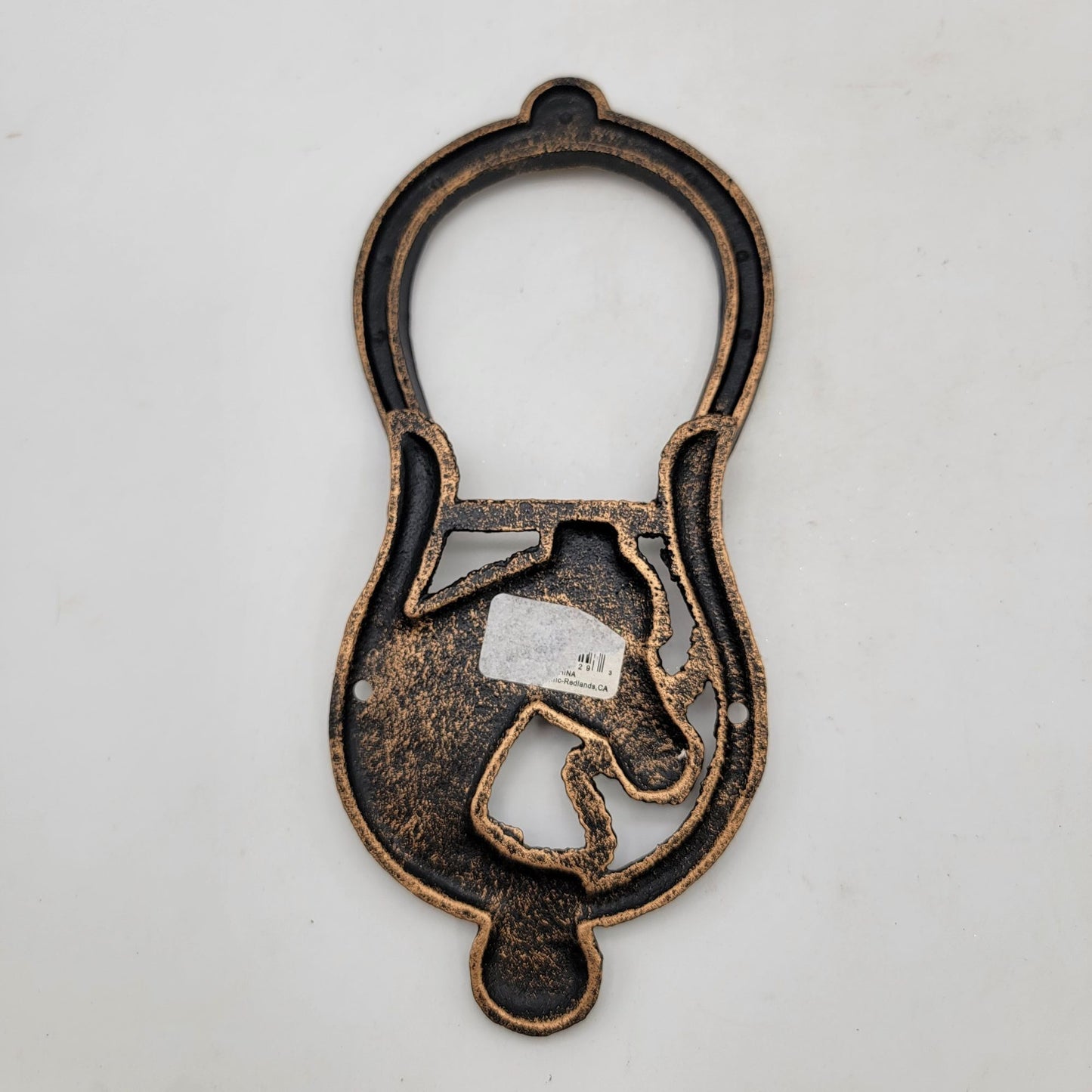 Horse Head Door Knocker With Horseshoe Design