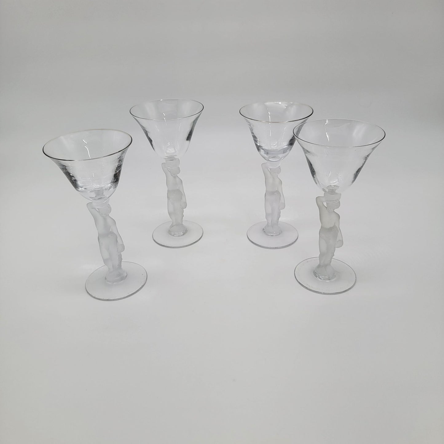 Set Of 4 Bayel Crystal Bacchus Cordial Glasses