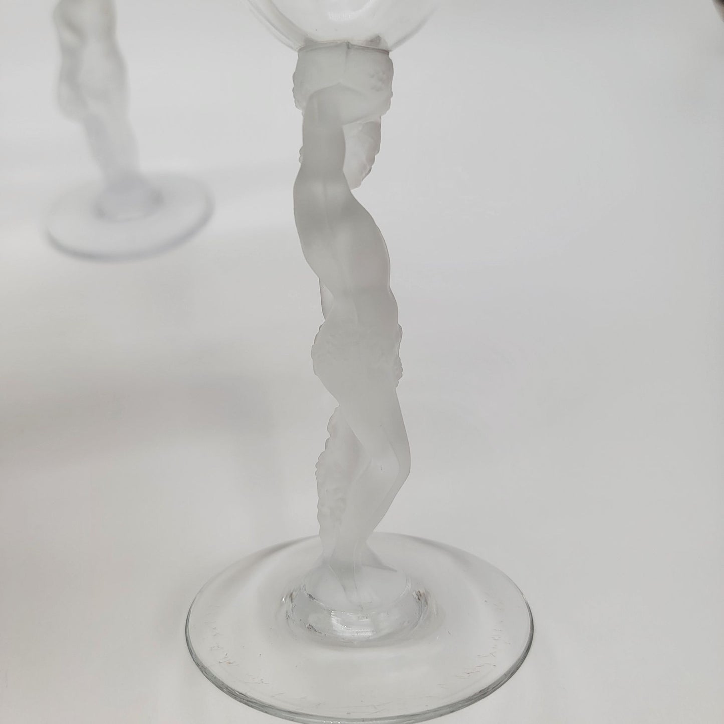 Set Of 4 Bayel Crystal Bacchus Cordial Glasses