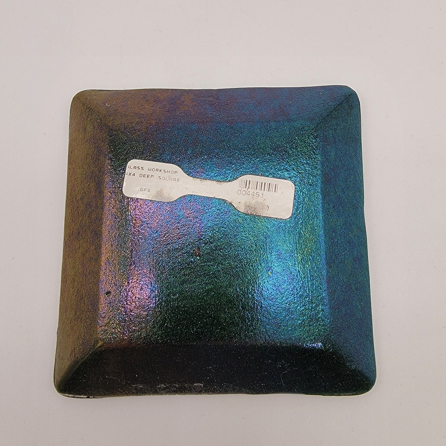 Glass Workshop Dichroic Fused Studio Art Glass Square Dish