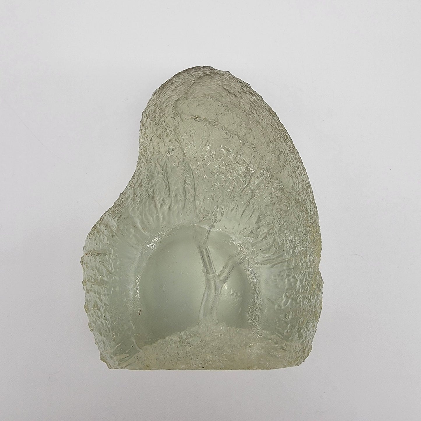 Vintage Carved Lucite Tree Nightlight Paperweight