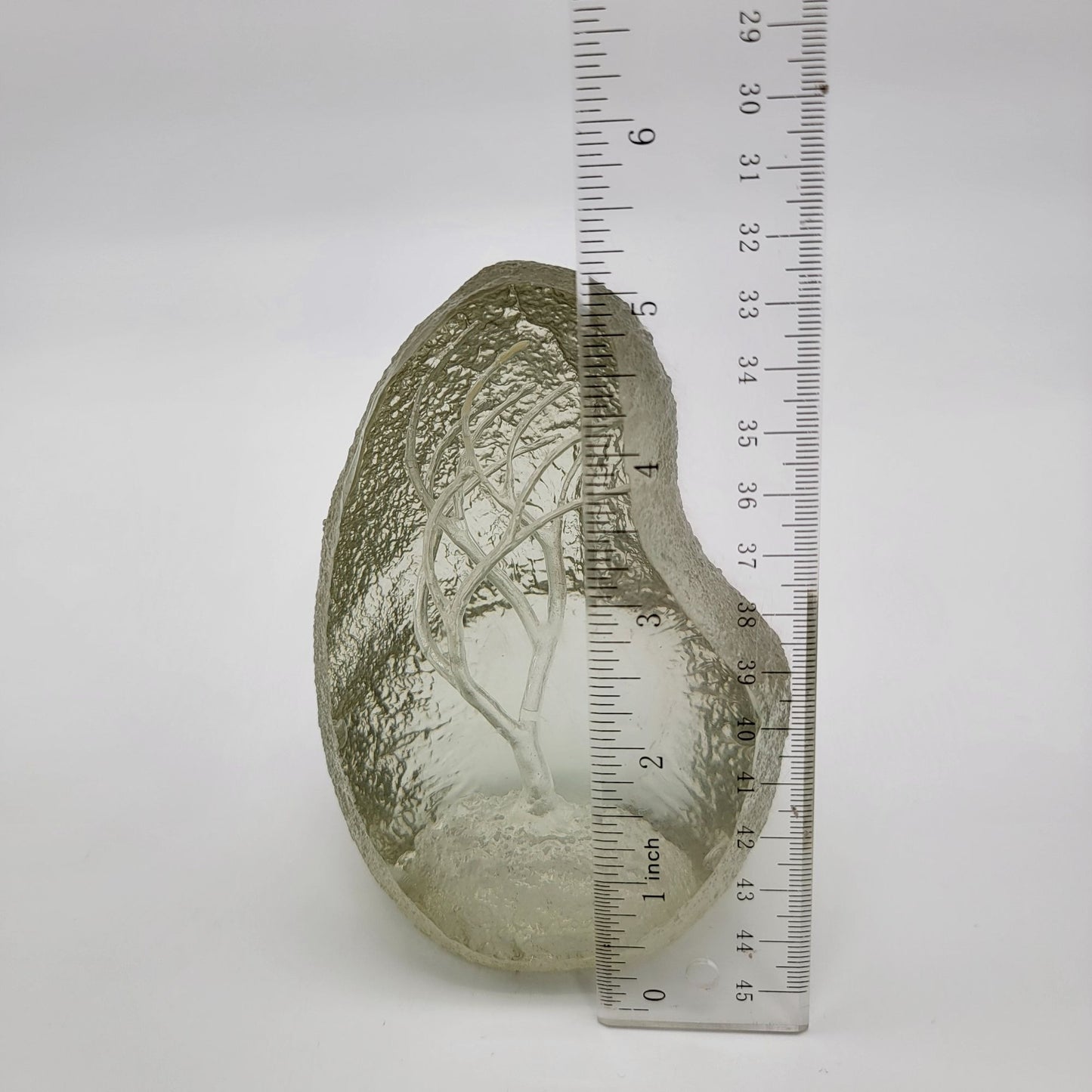 Vintage Carved Lucite Tree Nightlight Paperweight