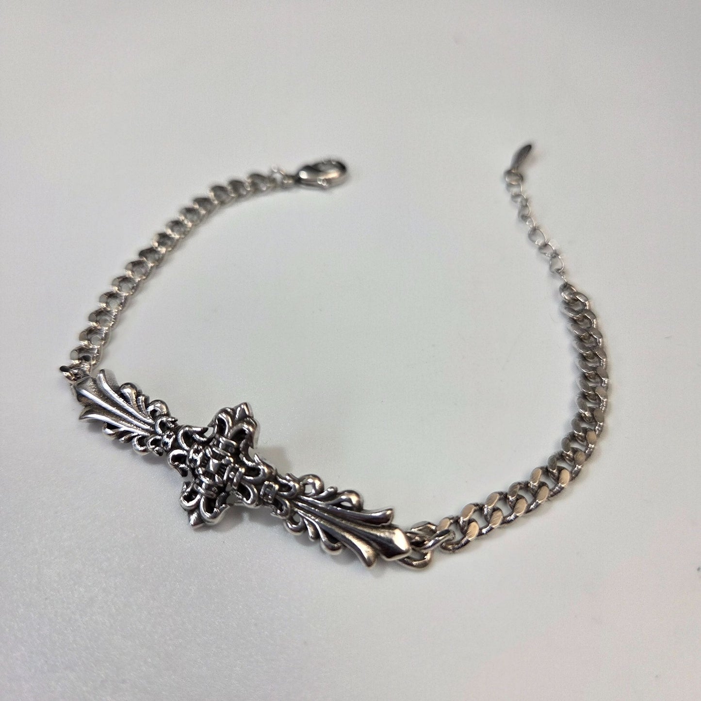Chrome Hearts Cross 925 Silver Bracelet Size 6