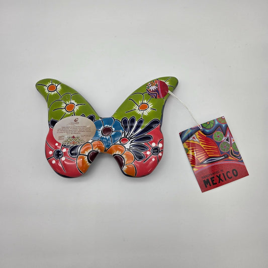 Talavera Mexican Pottery Butterfly Wall Hanging By Castillo Family