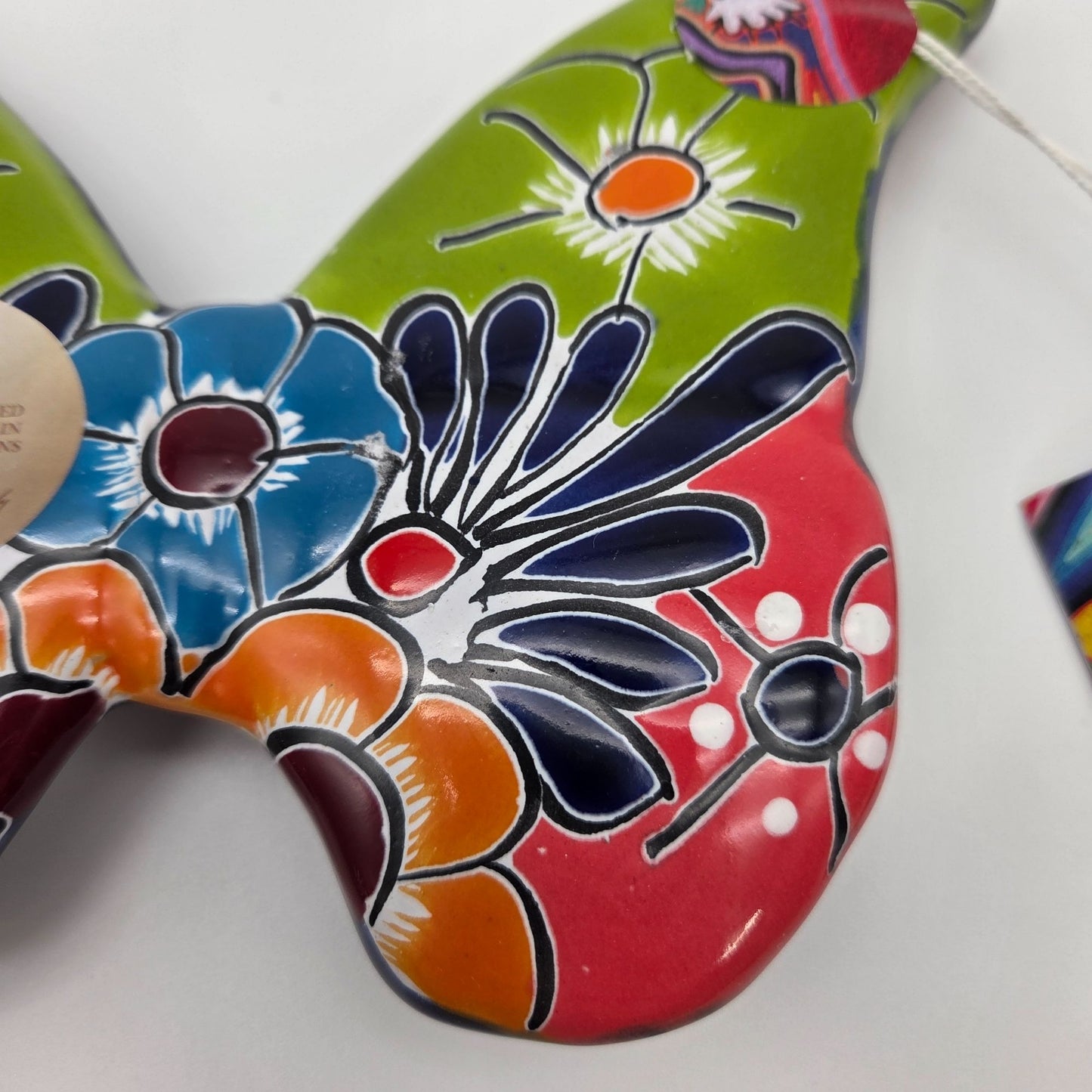 Talavera Mexican Pottery Butterfly Wall Hanging By Castillo Family
