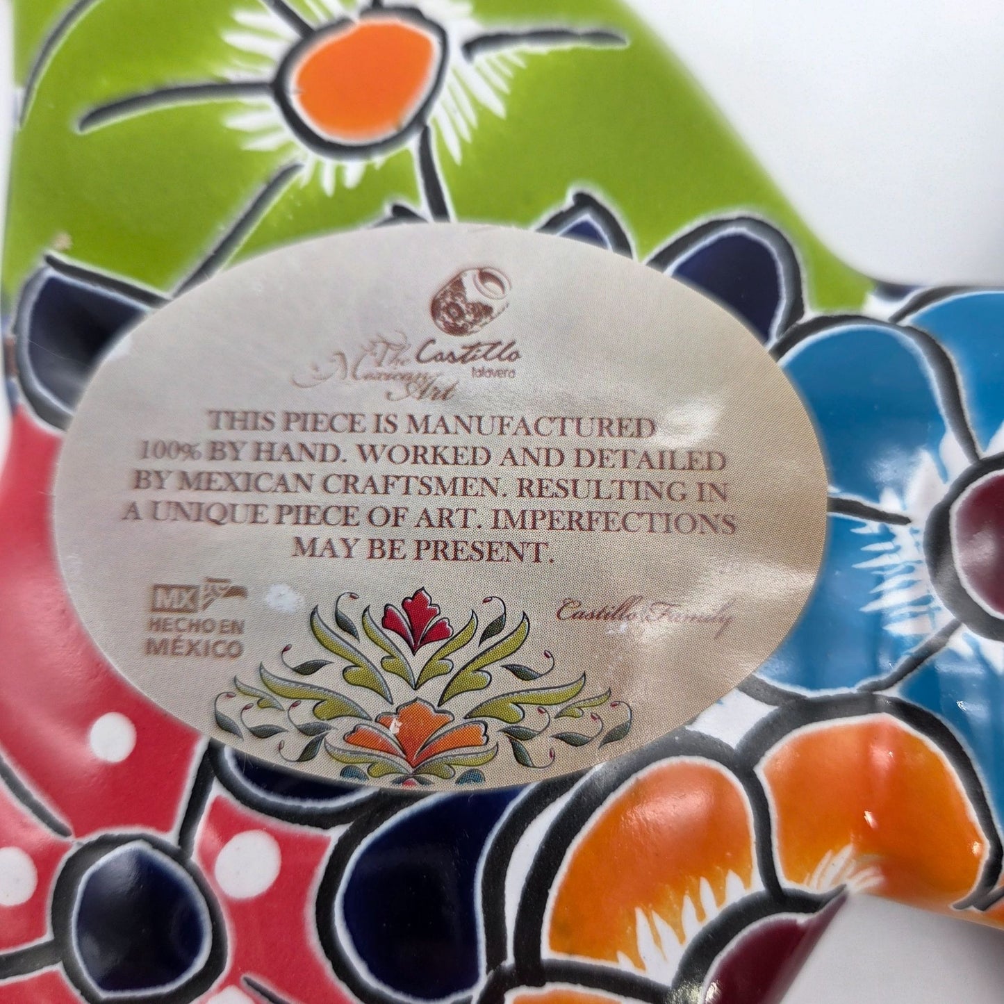 Talavera Mexican Pottery Butterfly Wall Hanging By Castillo Family