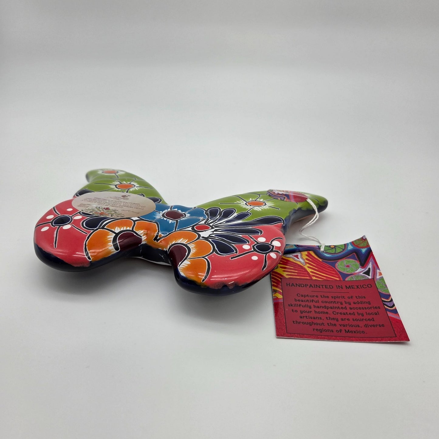 Talavera Mexican Pottery Butterfly Wall Hanging By Castillo Family