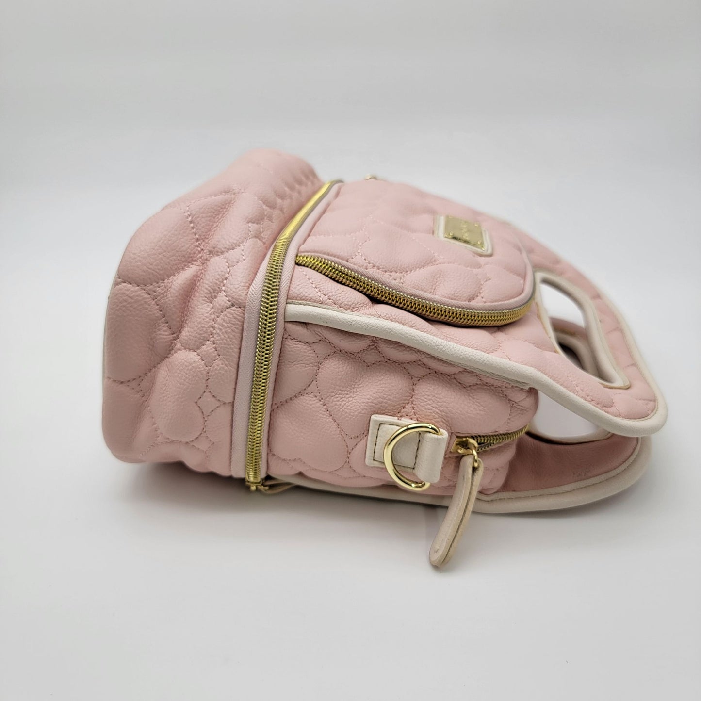 Betsey Johnson Pink Quilted Heart Insulated Lunch Tote Bag