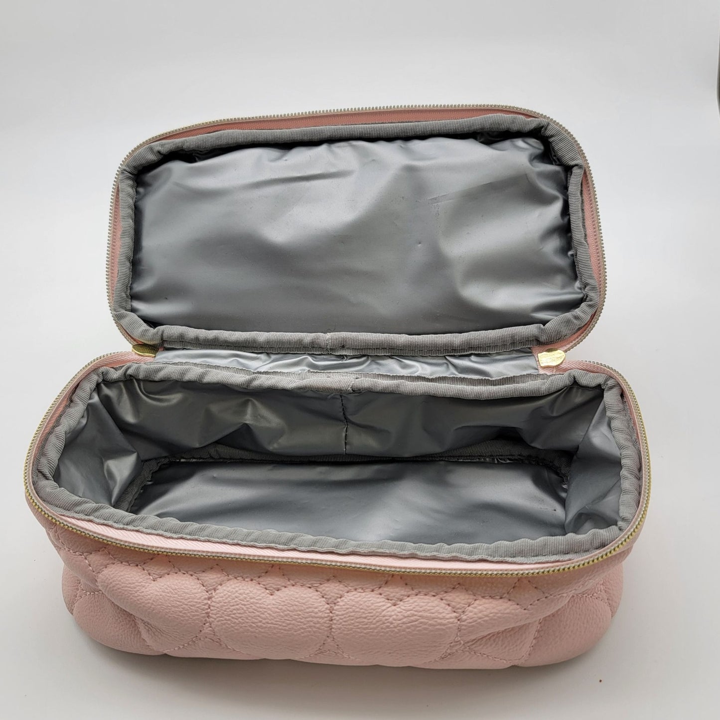 Betsey Johnson Pink Quilted Heart Insulated Lunch Tote Bag