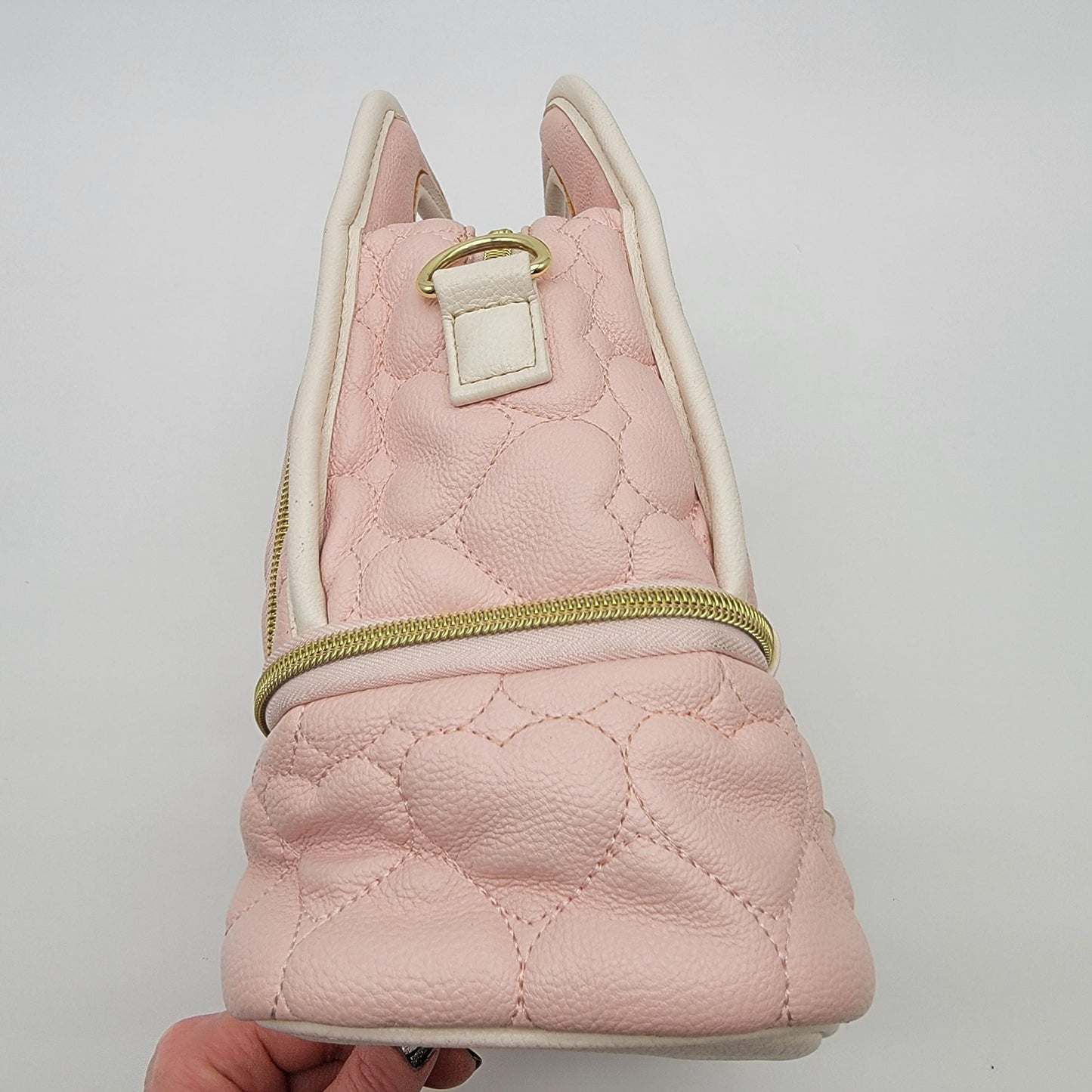 Betsey Johnson Pink Quilted Heart Insulated Lunch Tote Bag