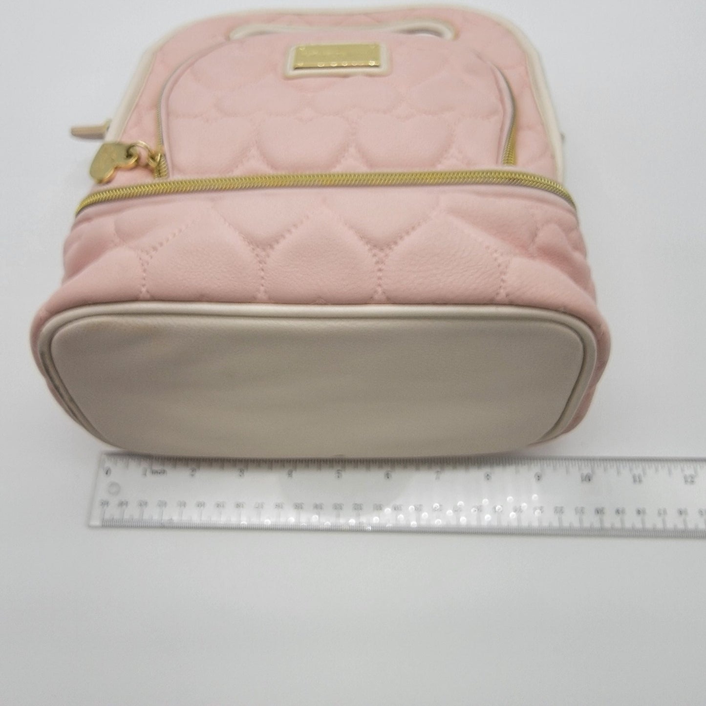 Betsey Johnson Pink Quilted Heart Insulated Lunch Tote Bag