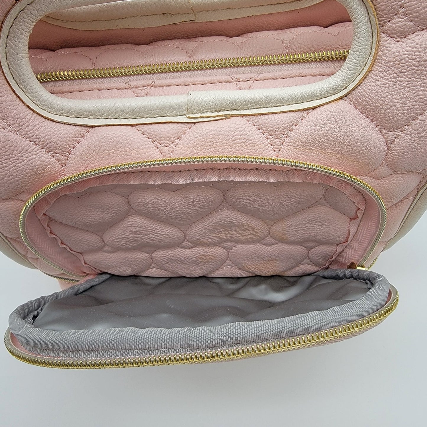 Betsey Johnson Pink Quilted Heart Insulated Lunch Tote Bag