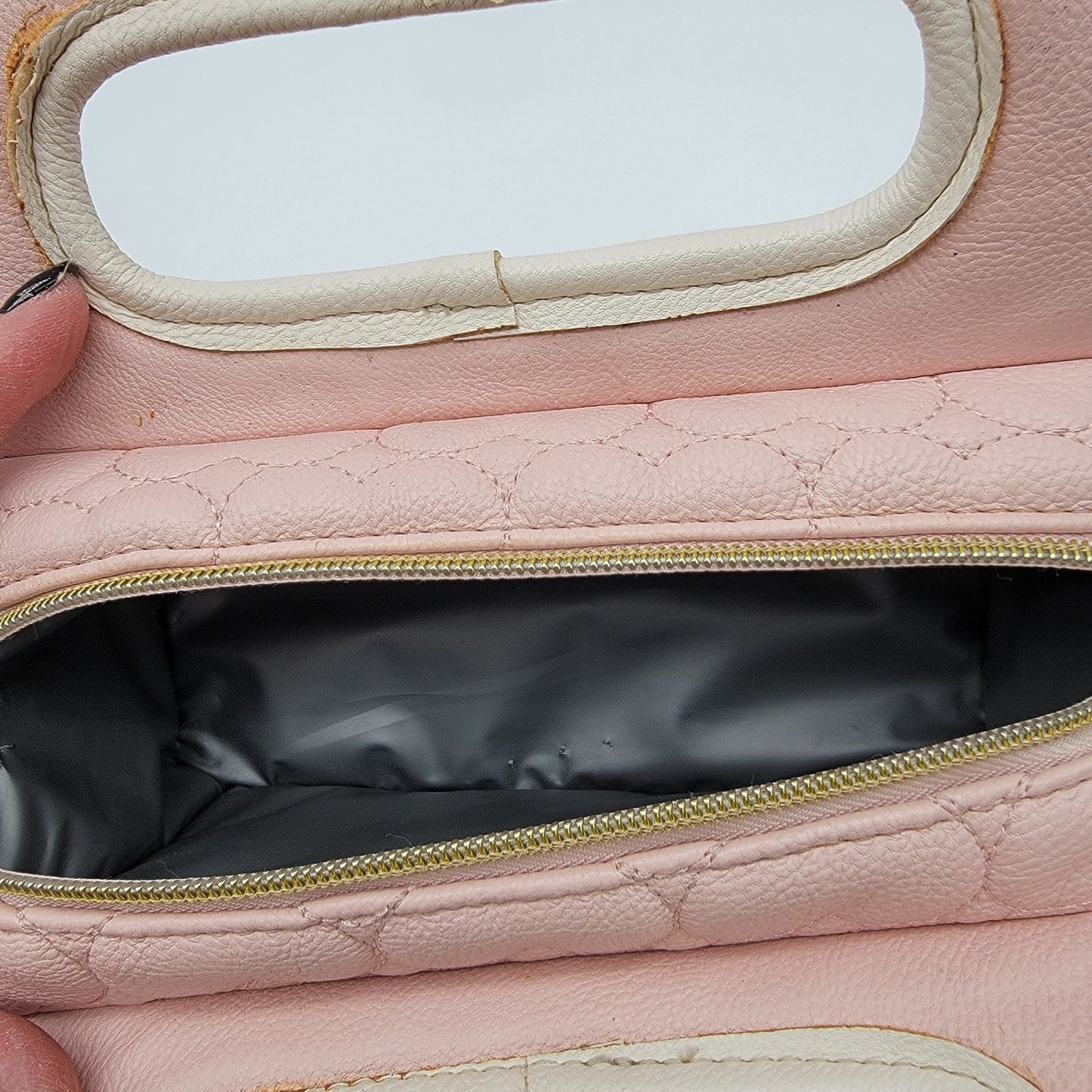 Betsey Johnson Pink Quilted Heart Insulated Lunch Tote Bag