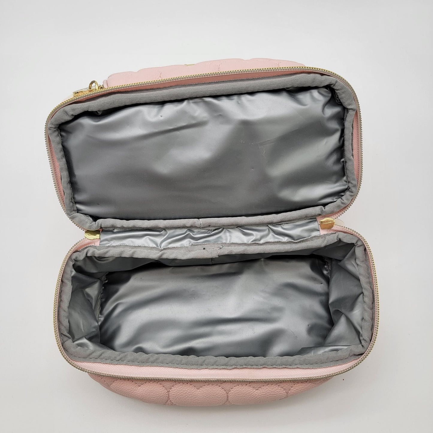 Betsey Johnson Pink Quilted Heart Insulated Lunch Tote Bag