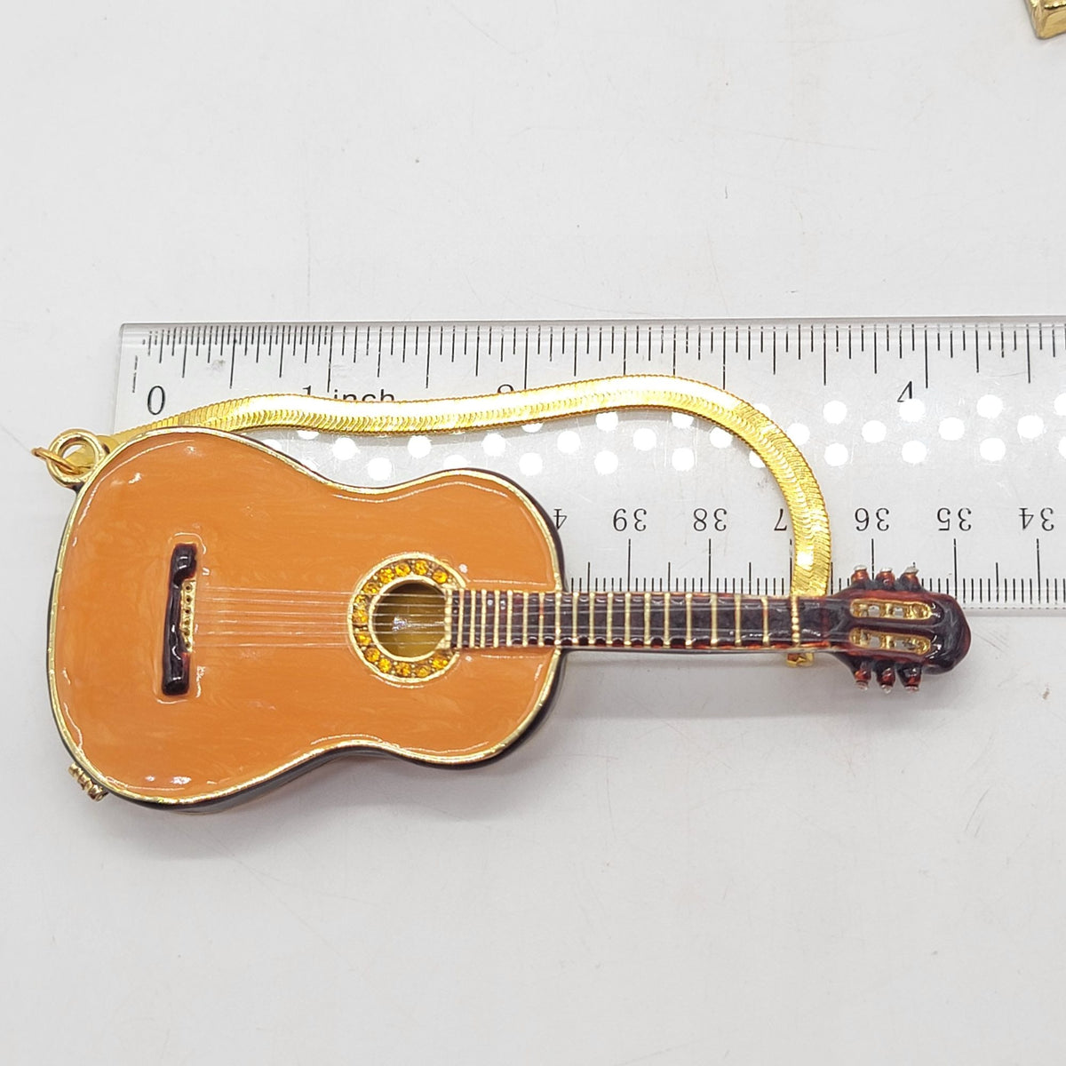Objet D'Art Flamenco Spanish Guitar Trinket Box Artform No. 62