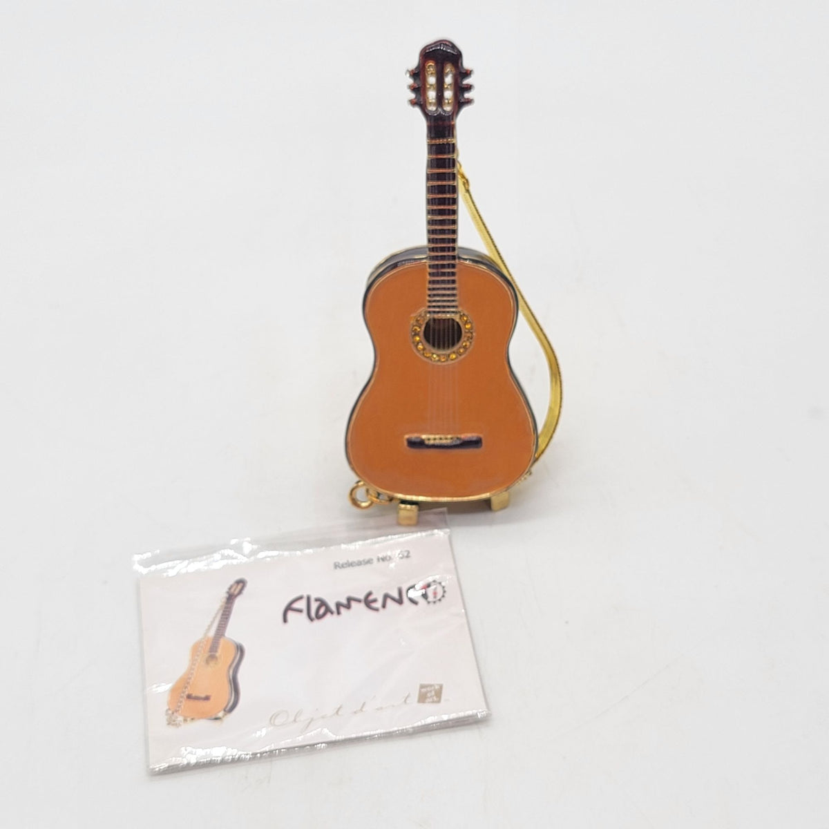 Objet D'Art Flamenco Spanish Guitar Trinket Box Artform No. 62
