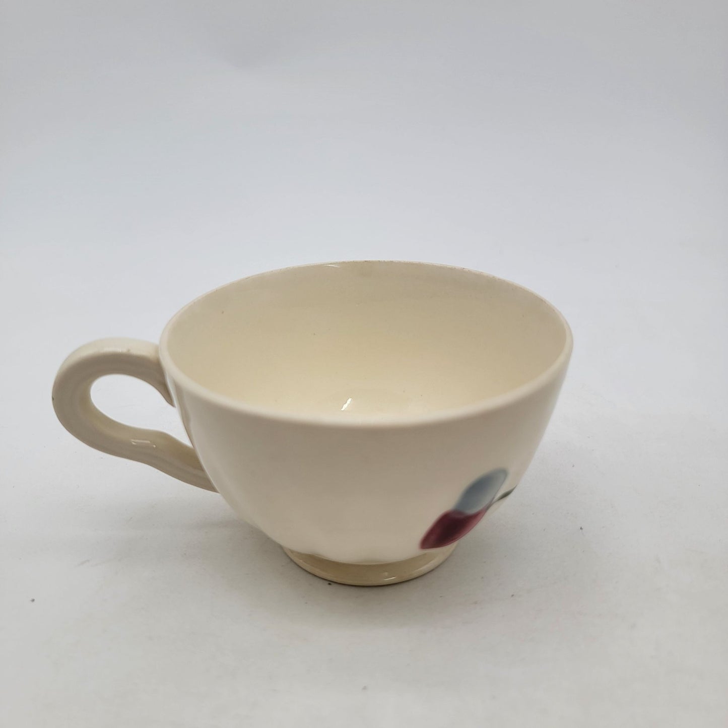 Blue Ridge Pottery Floral Teacup & Saucer Set Of 4 Hand-Painted