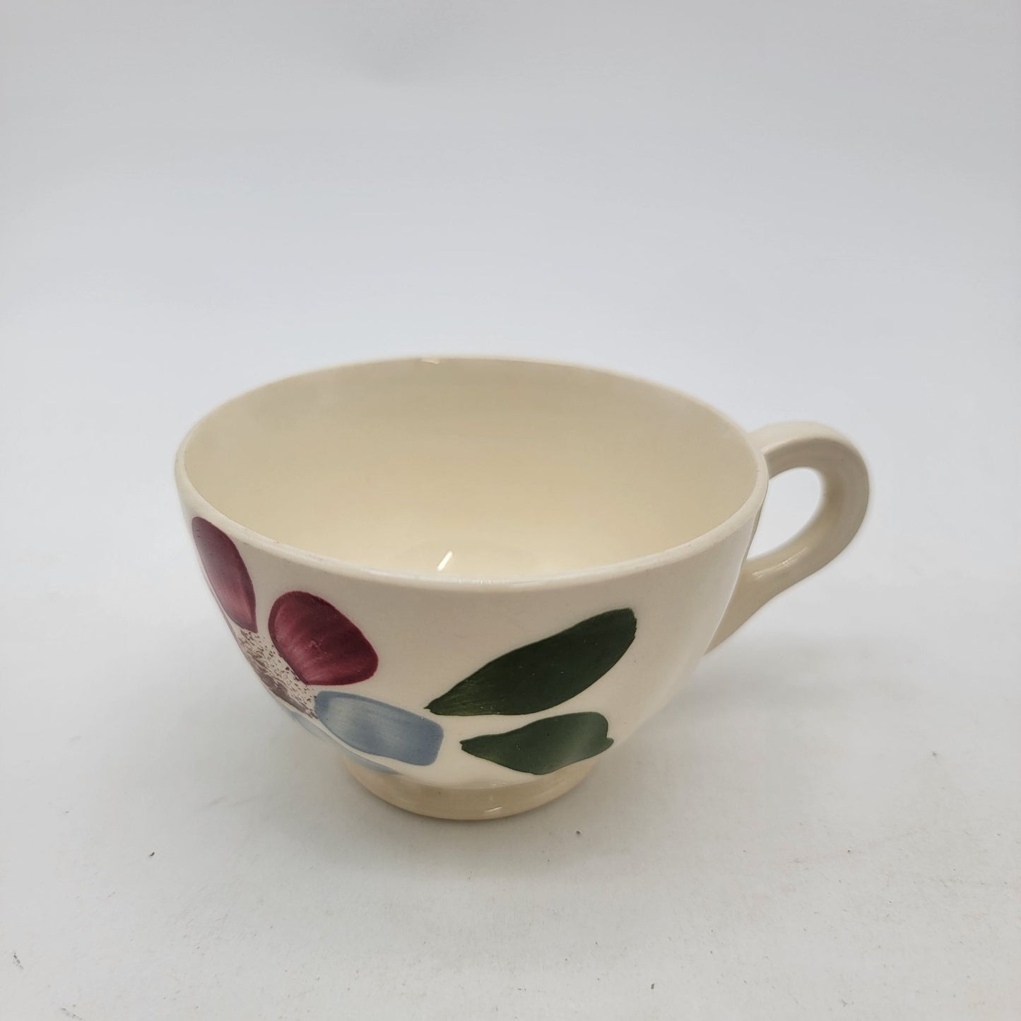 Blue Ridge Pottery Floral Teacup & Saucer Set Of 4 Hand-Painted