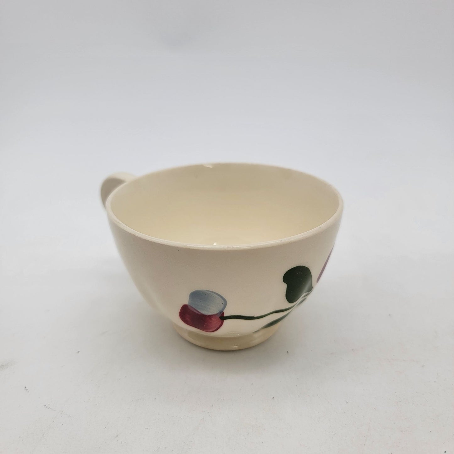 Blue Ridge Pottery Floral Teacup & Saucer Set Of 4 Hand-Painted