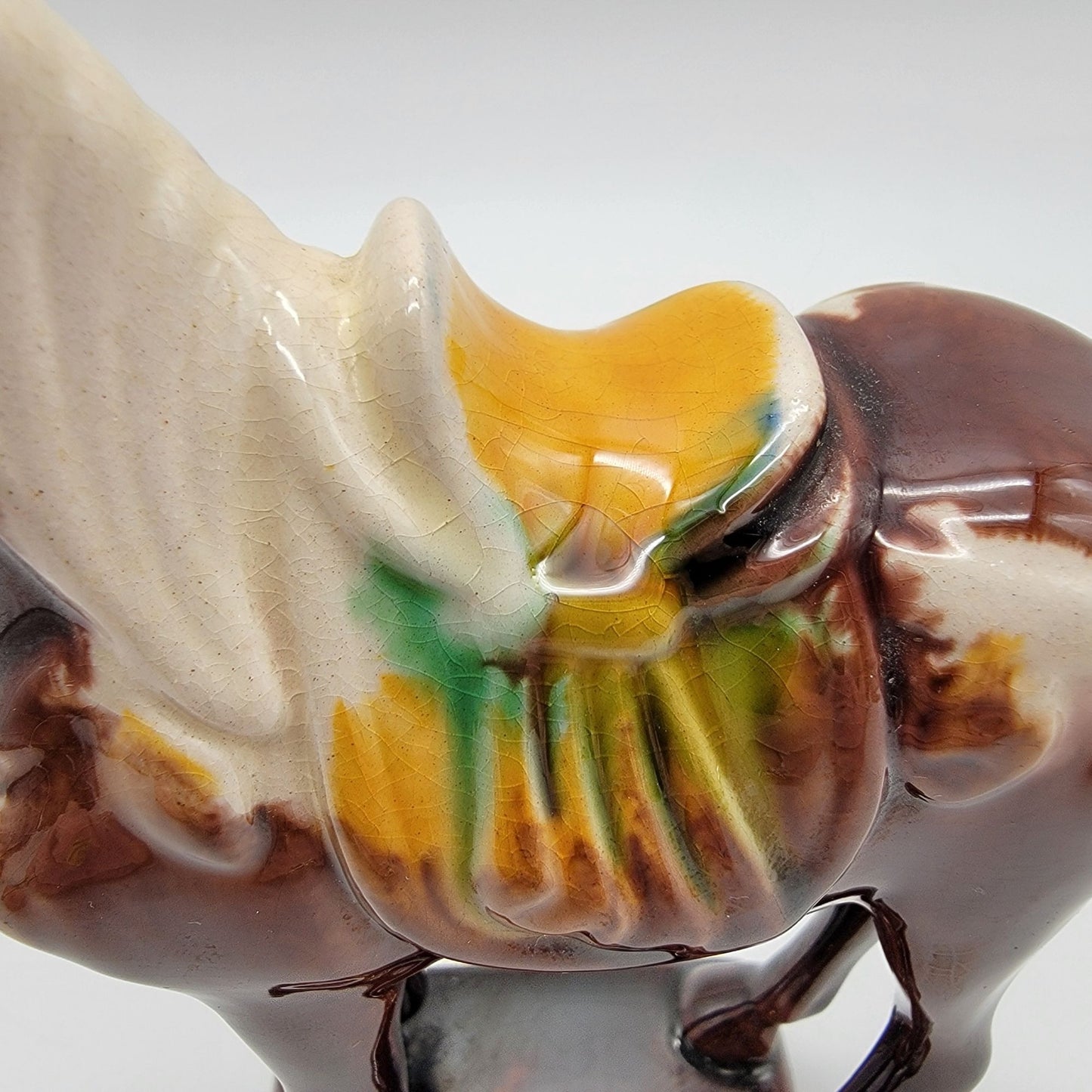 Tang Dynasty Repro Sancai Glazed War Horse Figurine