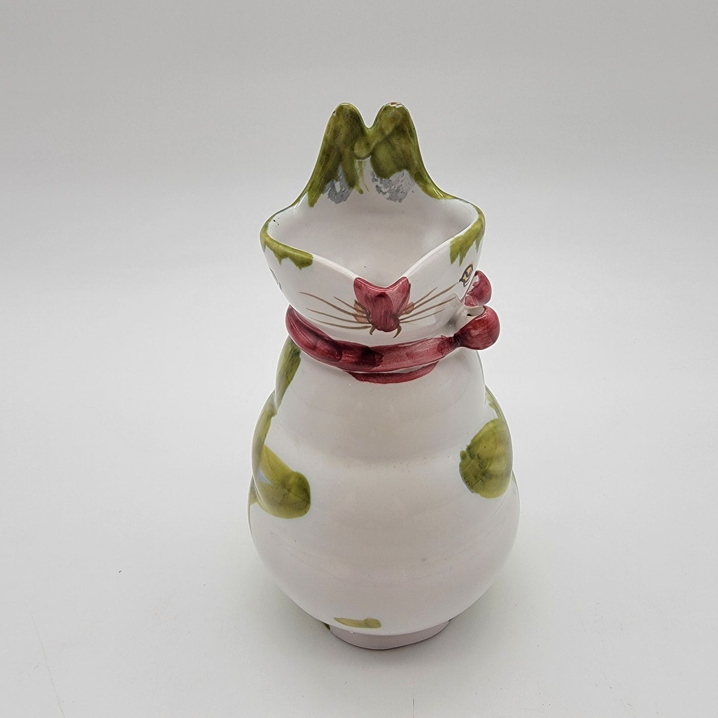 Vintage MBD Italian Majolica Pottery Rabbit Creamer Pitcher