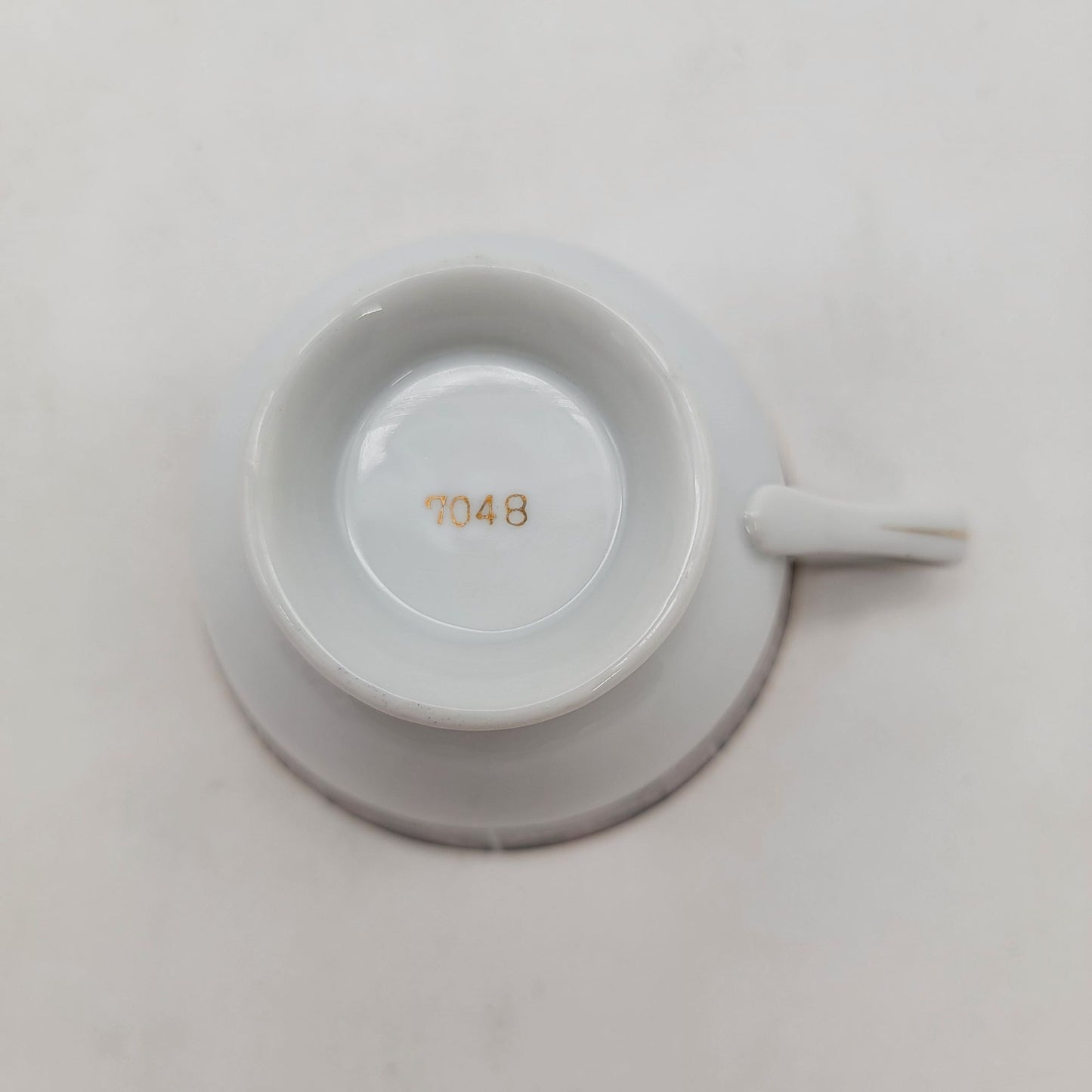 Vintage Porcelain Tea Cup & Saucer Geometric & Abstract Pattern