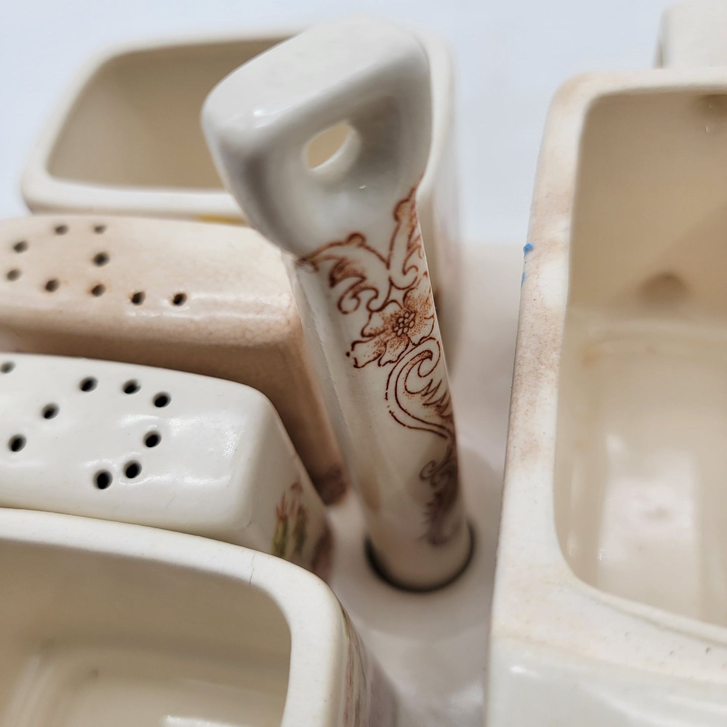 Vintage Brown & Ritchie Oriental Garden Condiment Set