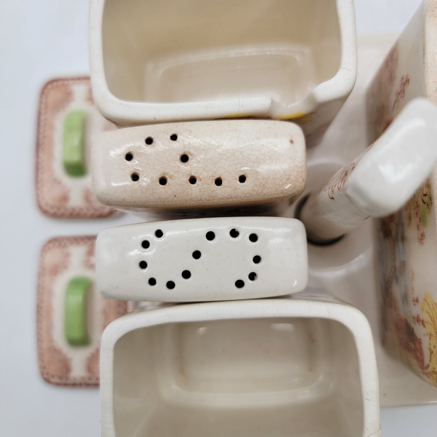 Vintage Brown & Ritchie Oriental Garden Condiment Set