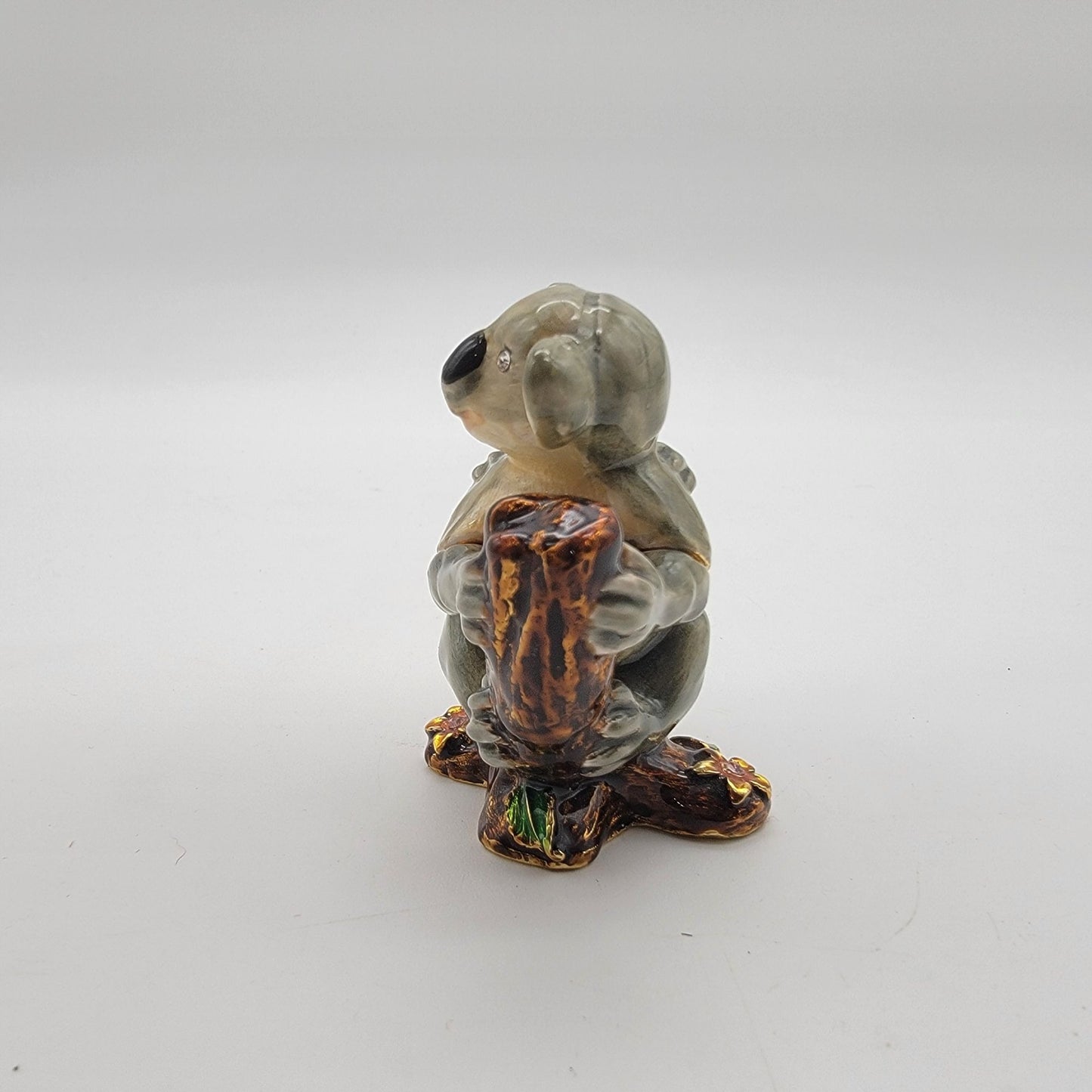 Objet D'Art Koala & Baby Enameled Trinket Box