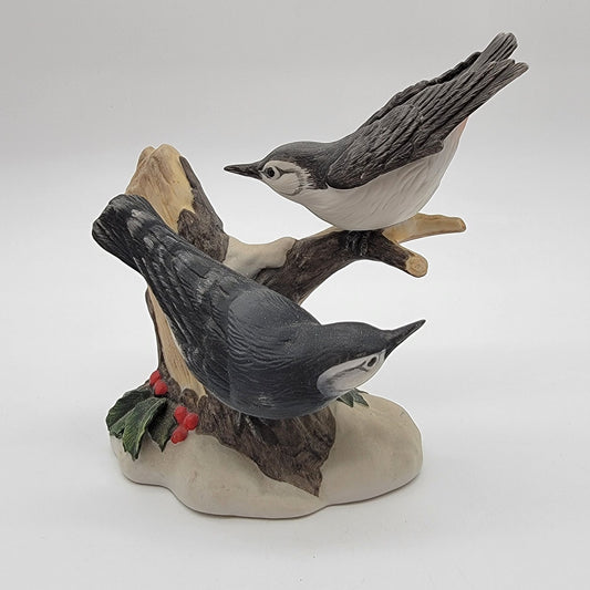 White-Breasted Nuthatch Porcelain Bird Figurine 1984 Limited Edition Gallery Originals
