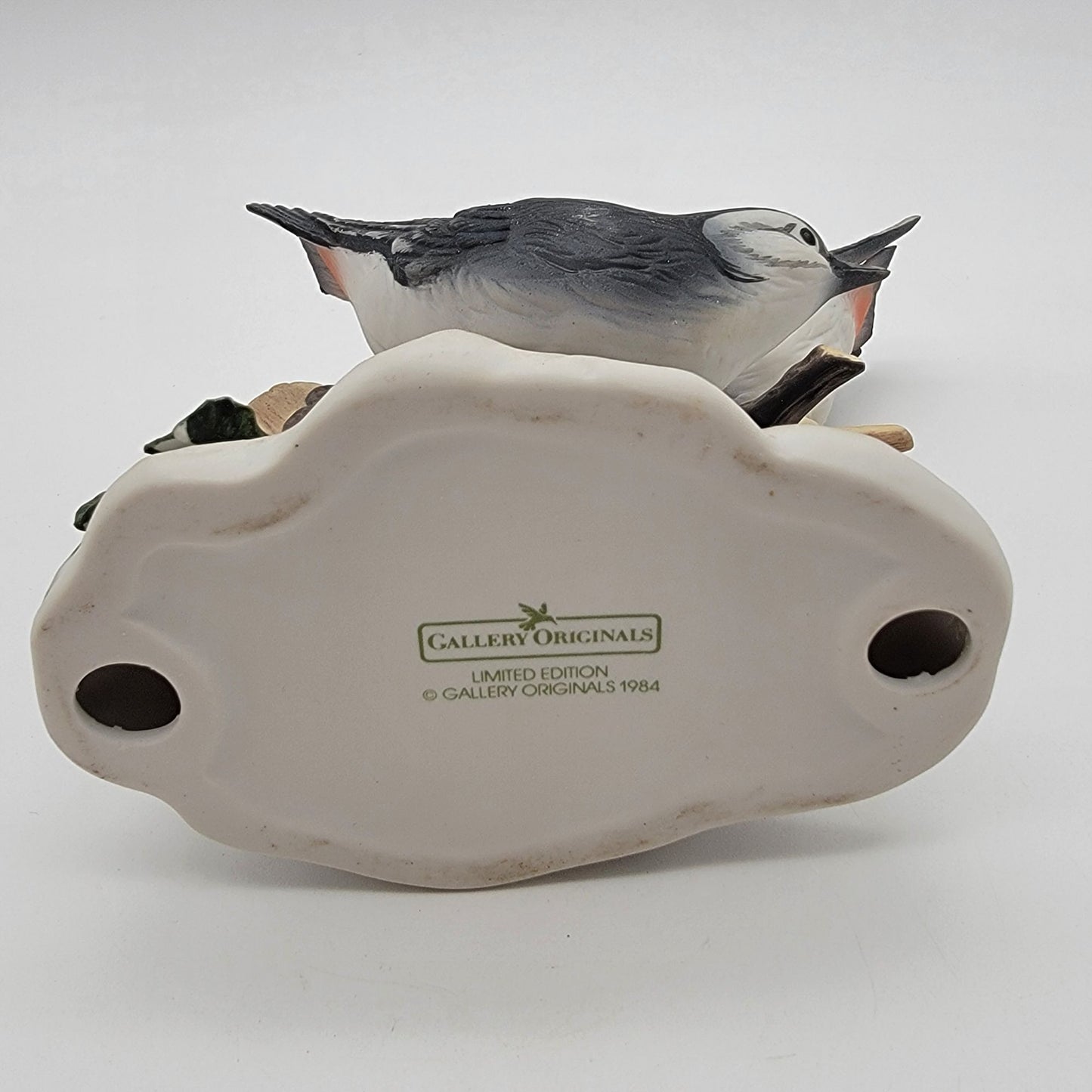 White-Breasted Nuthatch Porcelain Bird Figurine 1984 Limited Edition Gallery Originals