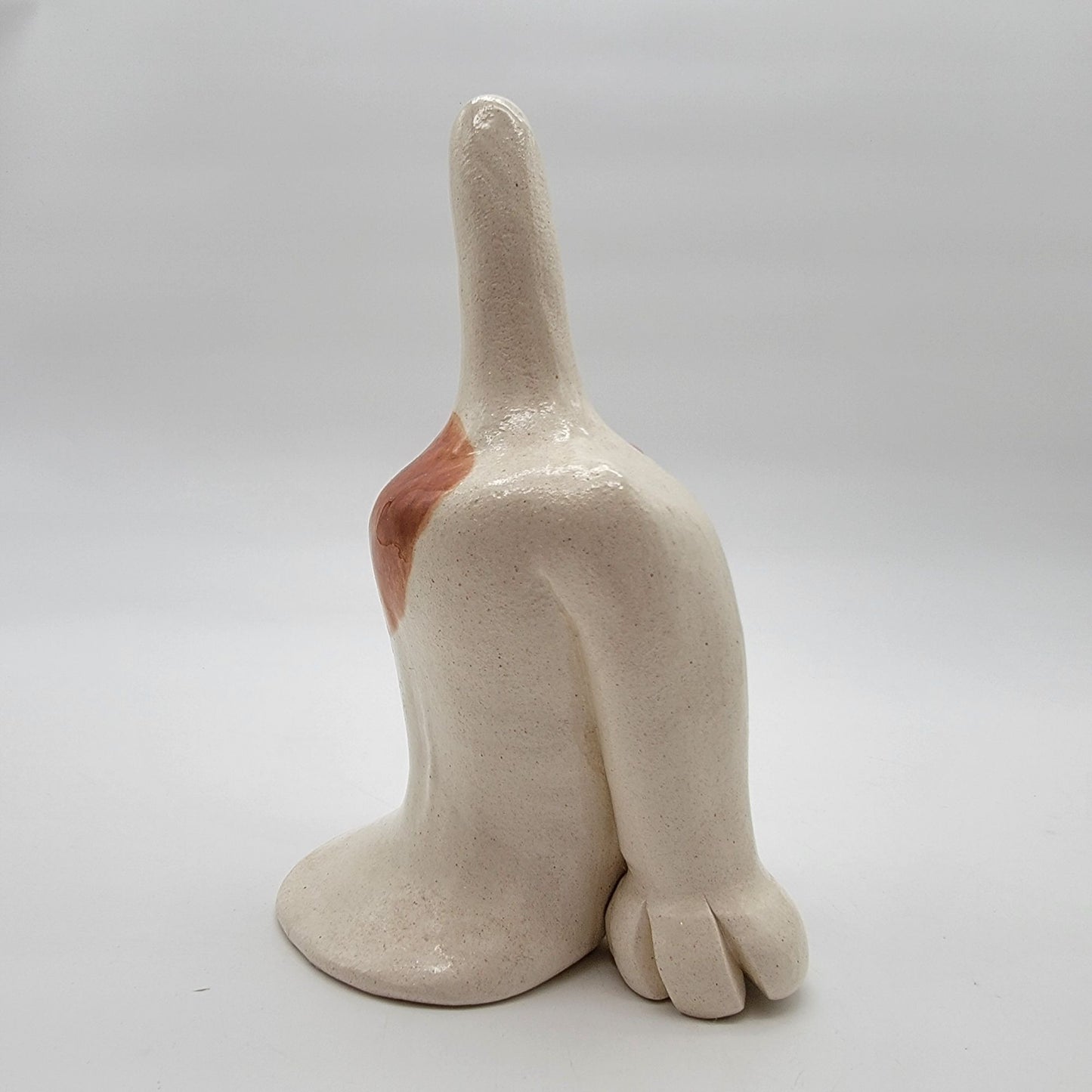 2003 Signed Pence Digging Dog Butt Pottery Sculpture